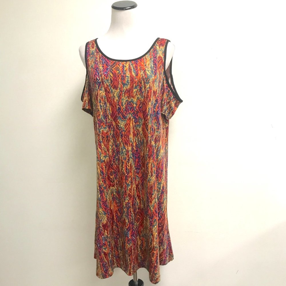 Cod Shoulder Beige by ECI black gold orange pink short sleeve stretch dress L
